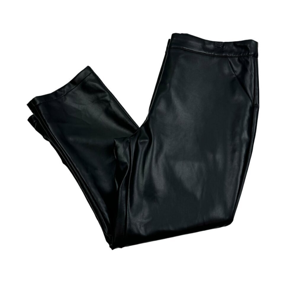 Bagatelle Collection Faux Leather Straight Leg Pants Women's Size Medium